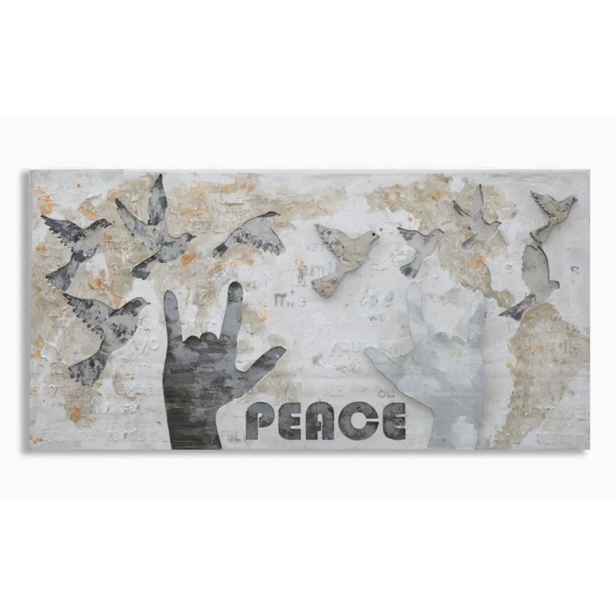 OBRAZ NA PŁÓTNIE PEACE 120X3X60 cm